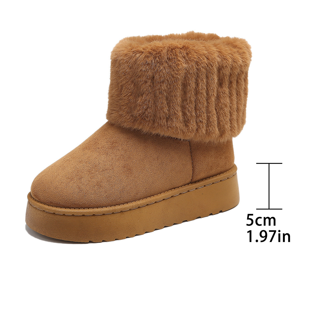 Women's Snow Boots With Thick Sole And Fleece Lining For Winter_voghion.com