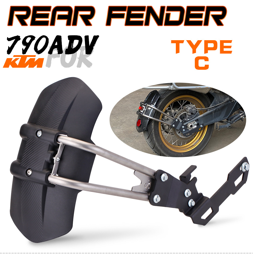 Suitable for Dongfeng 800Mt Duke790Adv Motorcycle Modified Rear Wheel Fender with Reflector