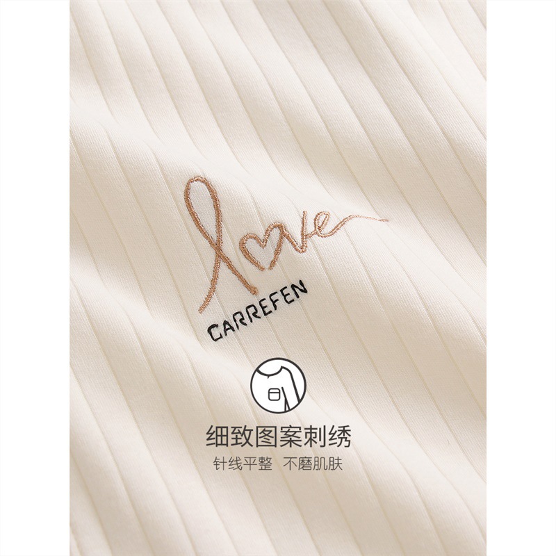 Pijamas de las mujeres de primavera y otoño de algodón de manga larga ropa de otoño e invierno traje fino