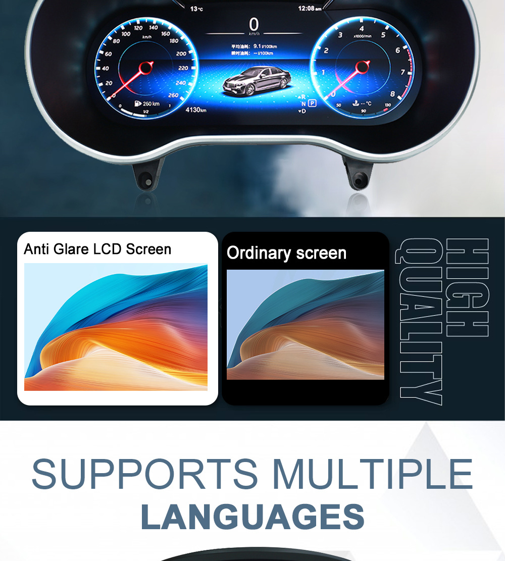 Applicable to Mercedes-Benz C- Class LCD Instrument E-Class GLC Vito W204 W205 W253 W212 Full LCD Instrument Panel