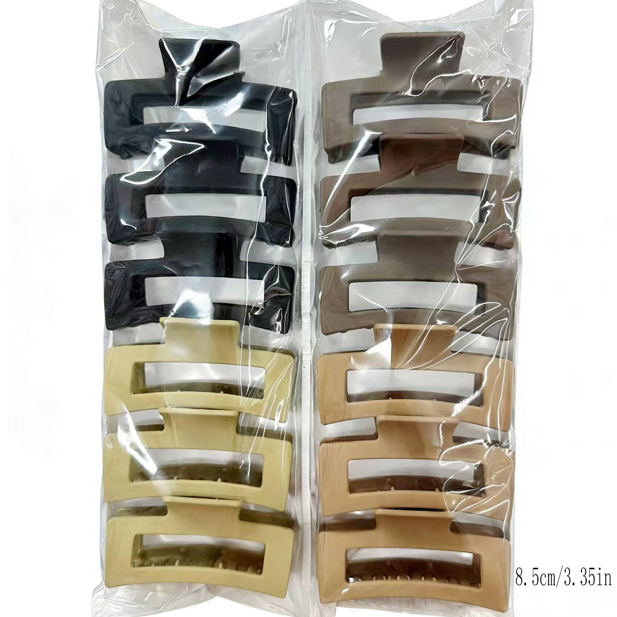 Women's Cross-Border Rubber Paint Large Grip Hair Clip High Volume Back of Head Bun Hair Shark Clip Two Yuan Clearance Hair Accessory Set