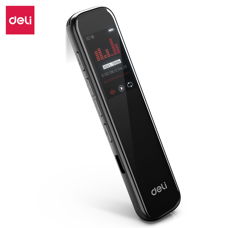 Deli 75610/75611/75612 pluma de grabación portátil grabación con un solo clic Reducción de ruido inteligente disfrutar de una calidad de sonido clara