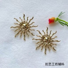 创意时尚太阳花纽扣金属小香风diy服装针织毛衣大衣西装手缝扣子