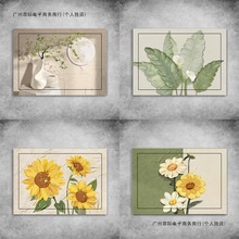 装饰画墙上遮挡箱电表箱贴纸电源画墙贴玻璃多媒体翻新贴北欧花