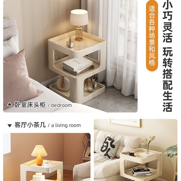Mesa lateral, sofá, armario lateral, sala de estar, mesa de centro pequeña para el hogar, dormitorio simple y moderno, mesita de noche creativa de hierro forjado, mesa auxiliar
