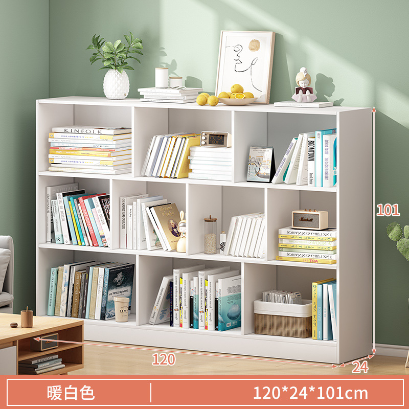 Estantería estante de almacenamiento de piso estantería del hogar multi-capa estante del gabinete de almacenamiento sala de estar simple Plaid gabinete de almacenamiento gabinete