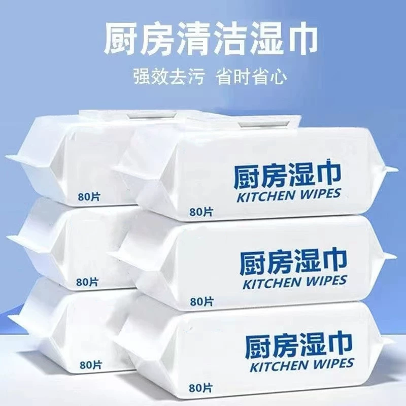 Чистка кухни Влажные салфетки Вытяжка Range Плита Специальные сильные обезжиривающие и безмасляные влажные салфетки Одноразовые салфетки