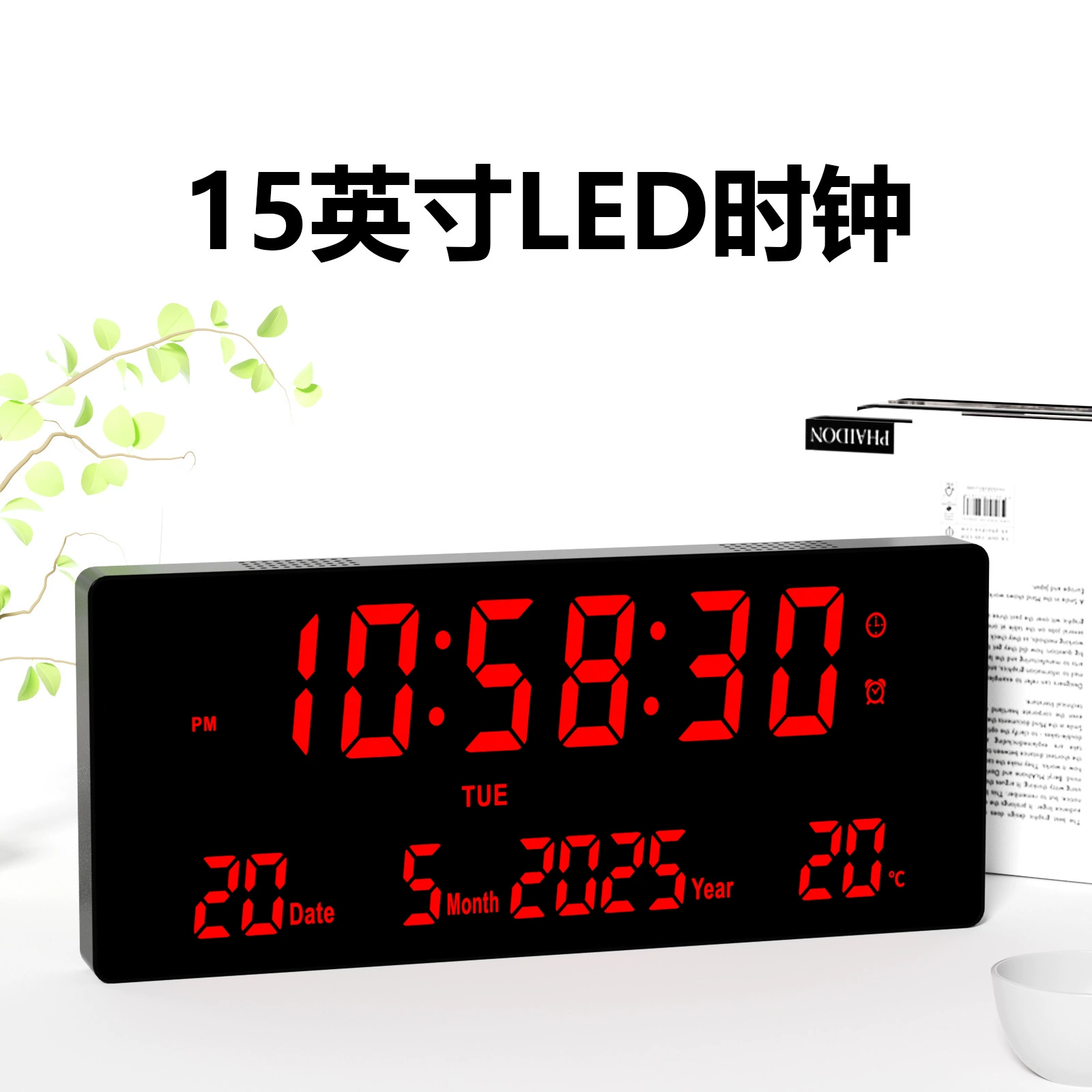 15-дюймовый большой экран LED электронные часы цифровые настенные часы гостиная perpetual calendar китайский Bluetooth новая модель 3615
