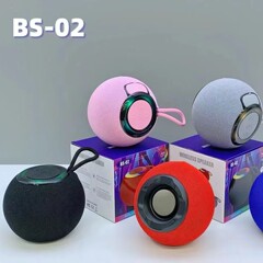外国貿易の新型の円形の小さいリンゴの無線のbluetoothのスピーカーの携帯型の布芸のひものカードの小さい音響のbs-02