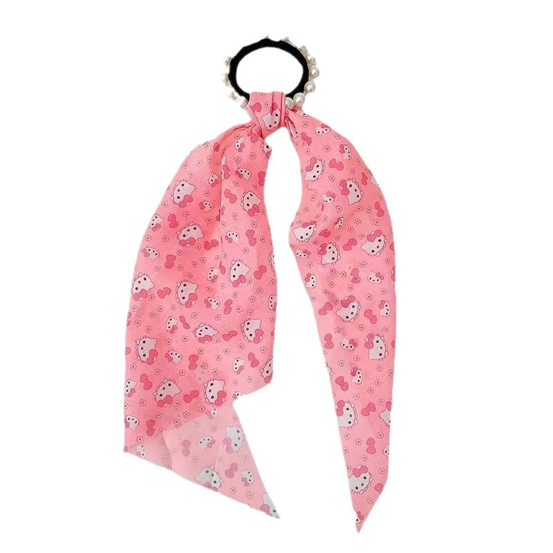 Flores de perlas para niños 2024 tocadillos de cabello de niña cuerda de cabello de niña bola de cabello trenzado correa de banda