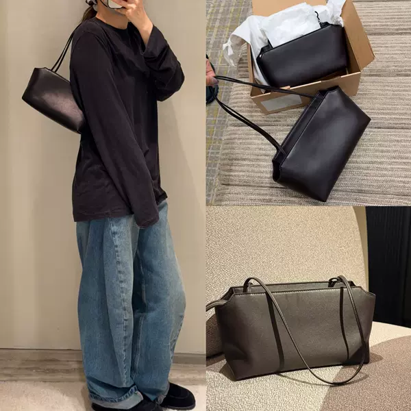 New Niche Row Terrasse to Go Tote Bag, Sheepskin Mini Underarm Bag, Genuine Leather Commuter Shoulder Bag