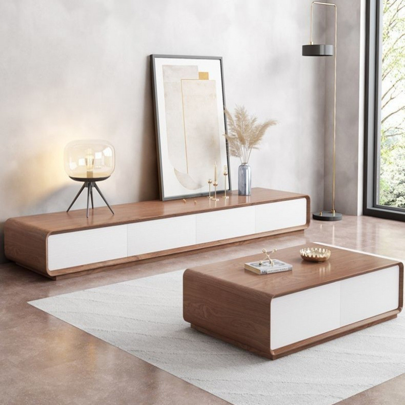 Minimalist Bedside Table, Floor Cabinet, Tv Cabinet, Walnut Small Apartment Living Room, Ultra-Narrow Solid Wood Tv Floor-Standing Cabinet