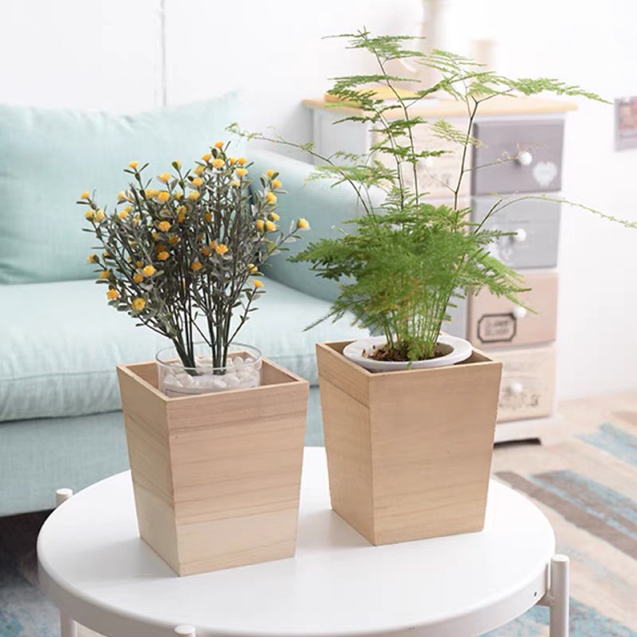 实木花盆多肉植物花盘创意实木长方形木质原木花箱阳台盆栽木盒