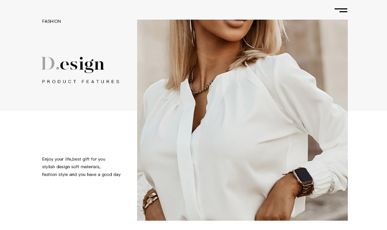 Title 9, Thin Casual All-match Solid Color Shirt For Wom...