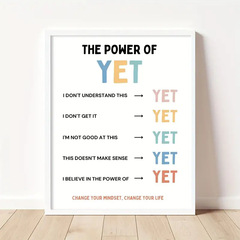 4張 教室海報，辦公室裝飾,積極肯定學校牆裝飾藝術印刷品