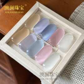 新款猫眼石平安无事牌挂件厂家直销猫眼玻璃工艺面包牌吊坠批发