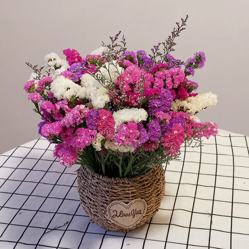 라이트 퍼플, 로즈, 레드, 핑크, 화이트 30개 + 러버풀 - 둥근 배꼽 꽃바구니 포함