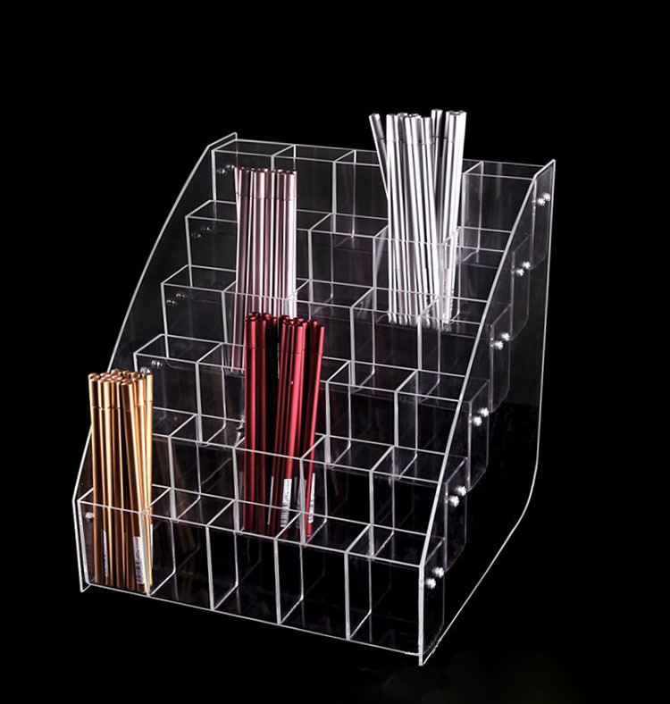 透明亚克力多层笔架展示架文具店笔筒中性笔圆珠笔收纳盒置物架