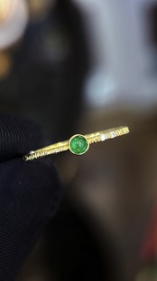 18K Gold Natural High-Quality High-End Jewelry Gemstone Emerald Ring Vivid Green Agent One-Click Dropshipping