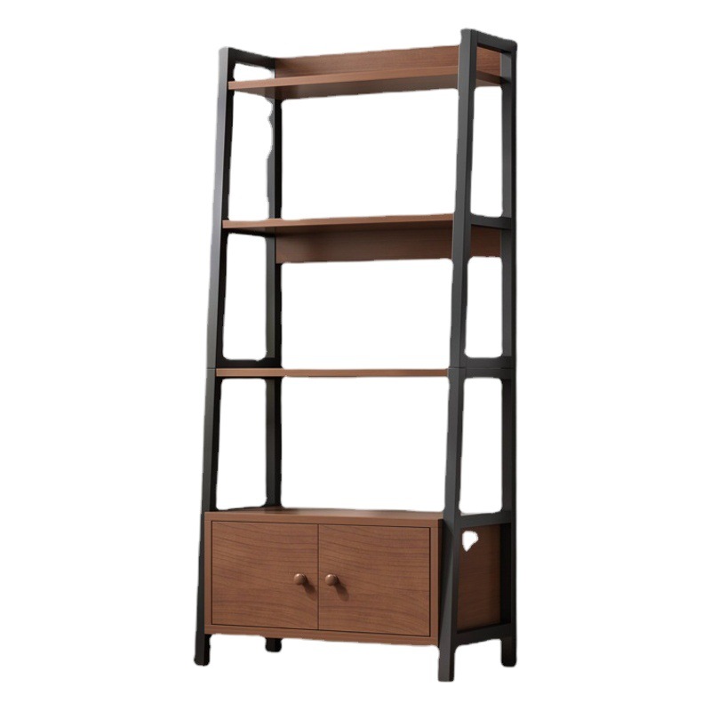 Estante de pared de madera maciza estantería de almacenamiento en el hogar estante de almacenamiento de estudio simple estantería en capas dormitorio multicapa