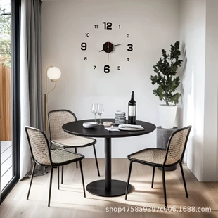 Modern three dimensional creative wall watch, simple and elegant design, light luxury style