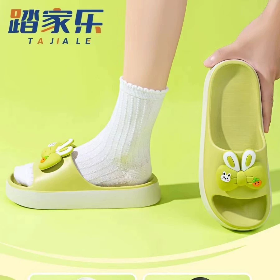 Тапочки дамы летом носить толстую подошву, чтобы наступить на фекалии внутри дома милые нескользкие eva холодные тапочки летом