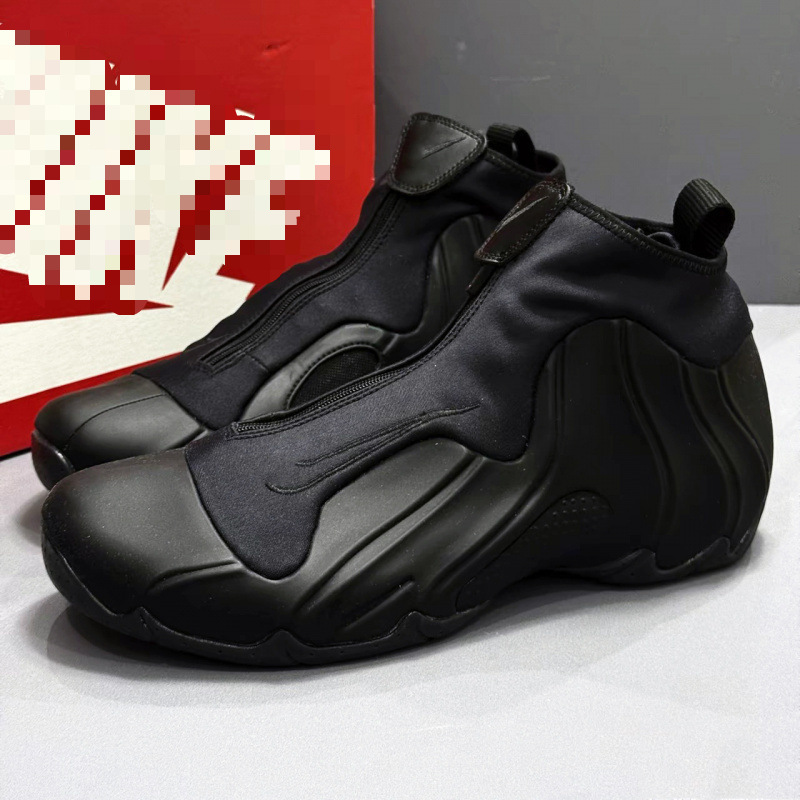 High-quality Air Flightpoite holographic one-zipper practical basketball shoes for men, cushioned and wear-resistant sports shoes