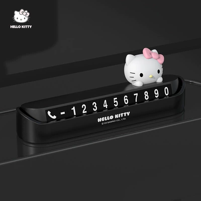 Nömrəli dayanma kartı Sign Creative Hidden Temporary - hello-kitty-stop-sign-black