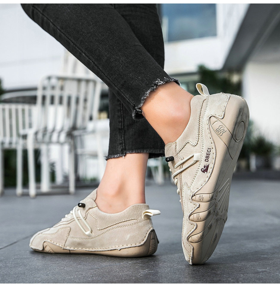 Giày thể thao da thật unisex cổ thấp mũi tròn, đế cao su, phong cách năng động — 662-3 mặt Da Màu Hồng, 662-3 mặt da màu cát, 662-3 mặt da màu nâu, 662-3 mặt da màu xám chi tiết 17