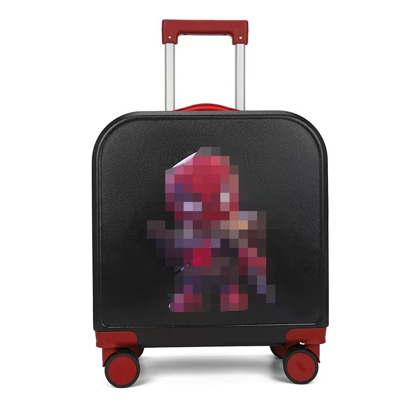 24 años de nuevo modelo de maleta de niños dibujos animados, caja de tracción de ruedas universales, caja de embarque de almacenamiento de gran capacidad en stock