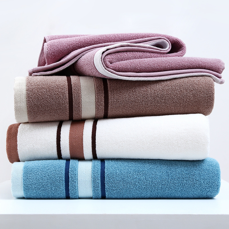 Bath towel cotton absorbent thick household towel factory wholesale adult bath lint-free cross-border cotton bath towel