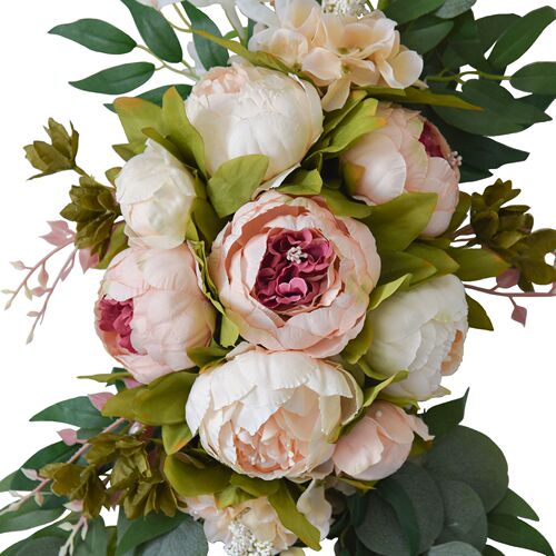 Wedding Decor Set 936 Artificial Flowers Rose Peony Welcome Wedding Guest Sign Arch Doorframe Mural