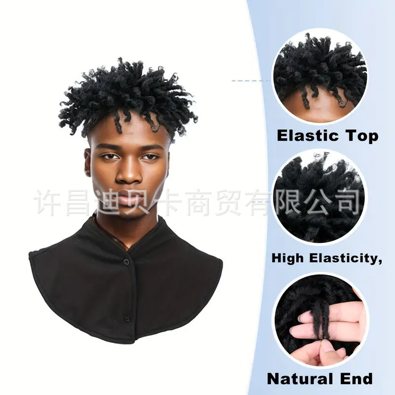 黒人 3inch 三つ編みヘアブロックヒップホップショートヘアウィッグアフリカ貿易チューブカーリードレッドヘアウィッグ|undefined