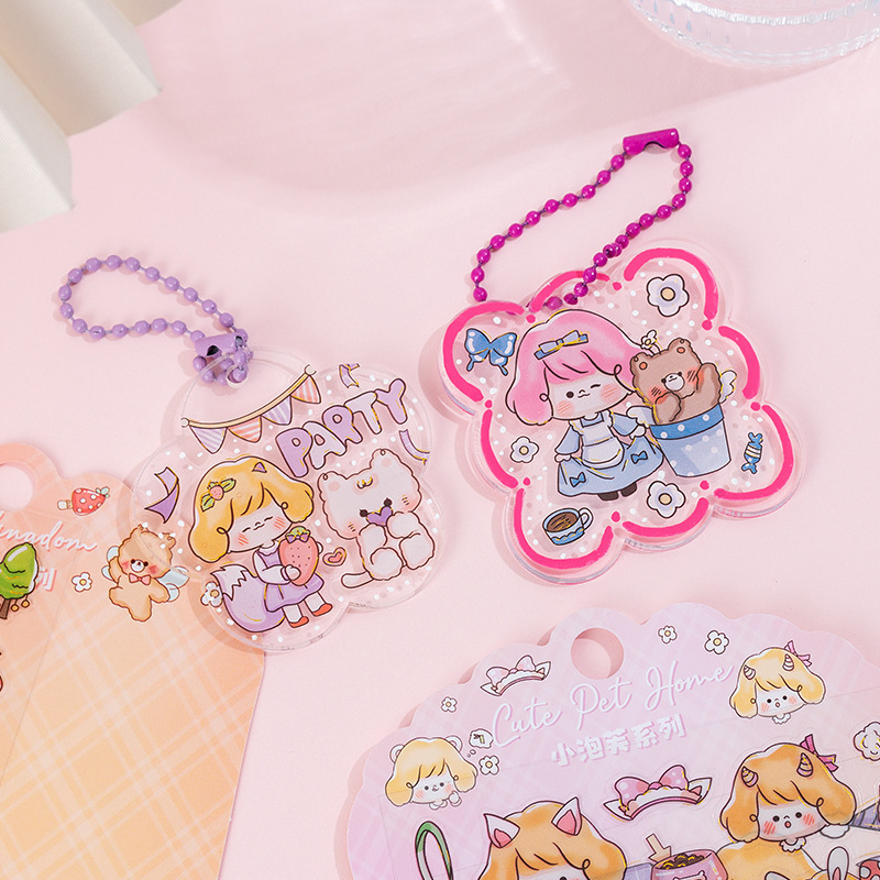 Pequeña serie de hojaldre cuenta pvc impermeable transparente pegatinas diy goo placa cuaderno dorado taza de agua papelería pegatinas