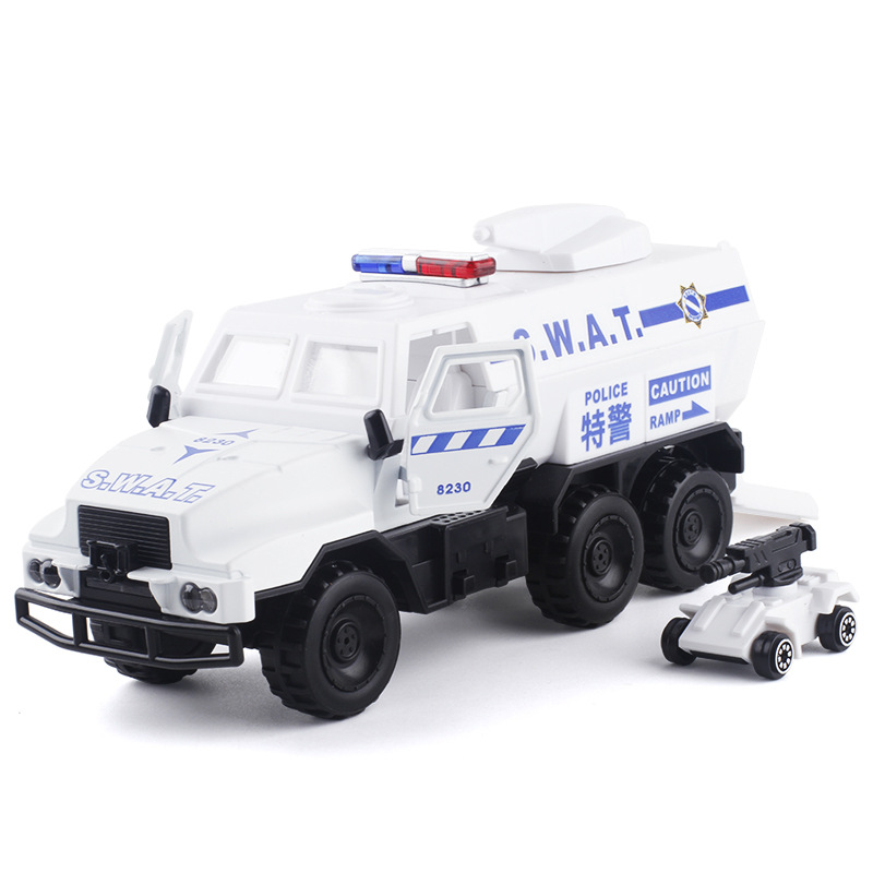 SANTIADO 무장 폭발 방지 차량 기갑 차량 합금 ACOUSTO-OPTIC 전원 모델 장난감 어린이 시뮬레이션 자동차 8230