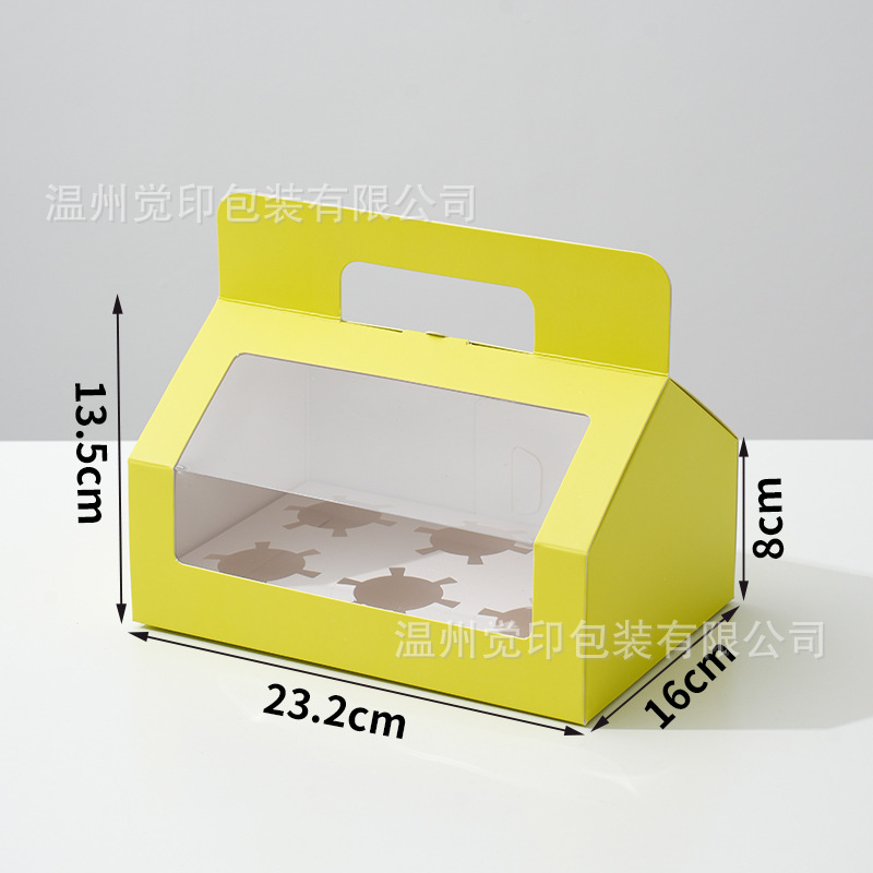 Caja de embalaje de cupcakes 2/4/6/8 Caja de embalaje de postre portátil de un solo grano Caja de marffin Caja de tarta de huevo de pastelería para hornear