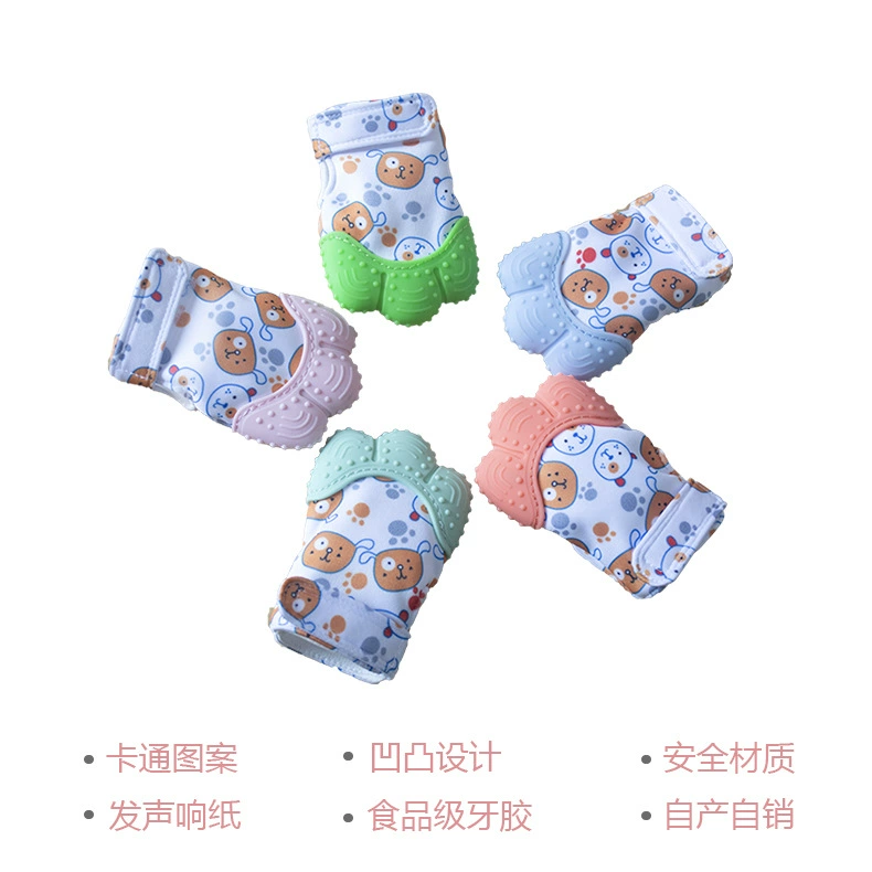 Silicone children's gloves for correct bite, teether, hand cream, toy, Amazon, bites finger, makes sounds