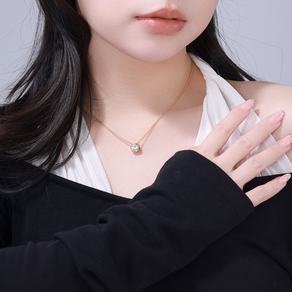 Fashionable copper elegant geometric necklace