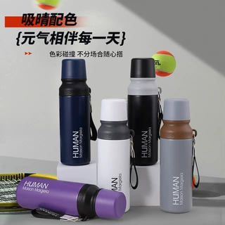 新款304不锈钢保温杯现代简约高颜值水杯户外便携带提手运动水壶
