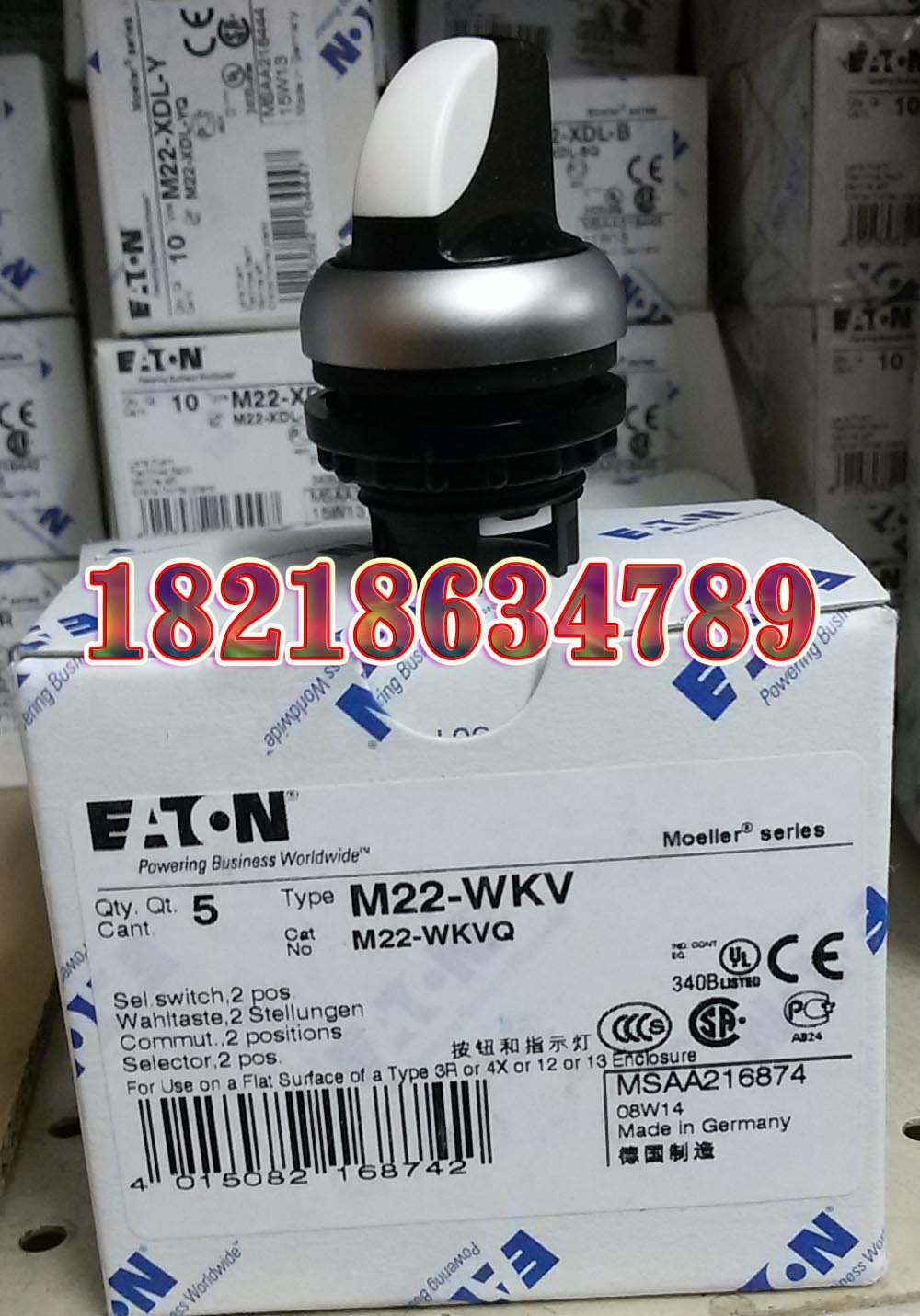 M22-WKV 穆勒两档90度选择开关头,正品现货