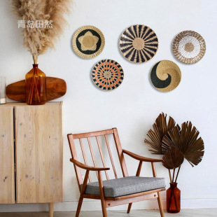 Creative Home Hanging Straw Wall Decoration Alien Style Homestay Wall Decoration Retro Background Wall Wall Hanging Cross-border Spot