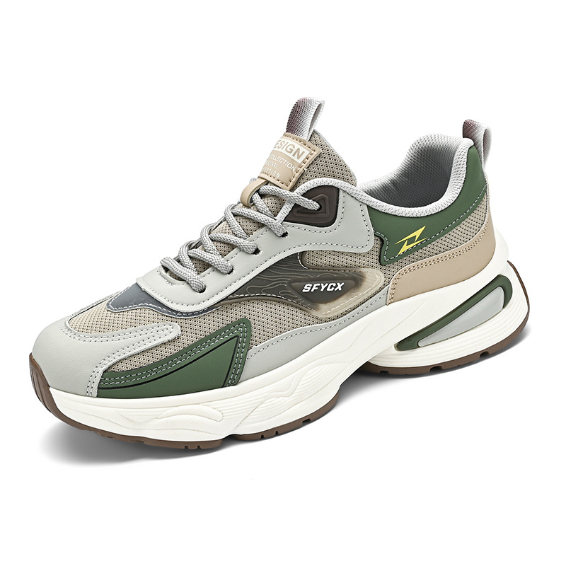 Primavera respirable zapatos de hombre 2026 nuevos zapatos de malla anti olor zapatos deportivos ociosos de moda de suela gruesa zapatos de moda