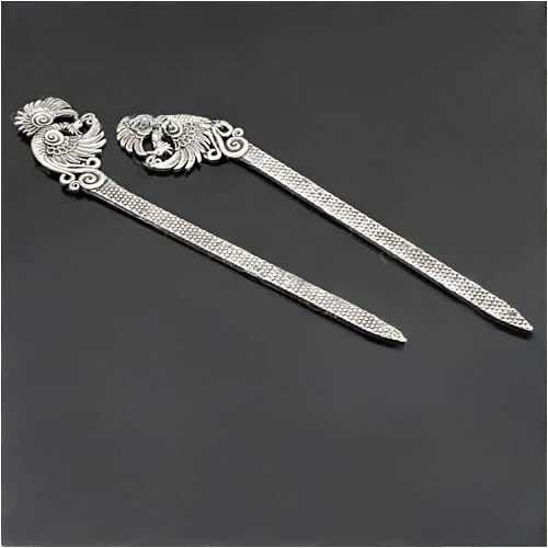 Retro metal accessory, accessories, Chinese hairpin, material handmade, 133×35mm