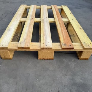 Solid Wood Fumigation Pallet with Four-Sided Forks European Standard Pallet Pine Wood Mixed Wood Pallet Logistics Container Pallet Environmentally Friendly
