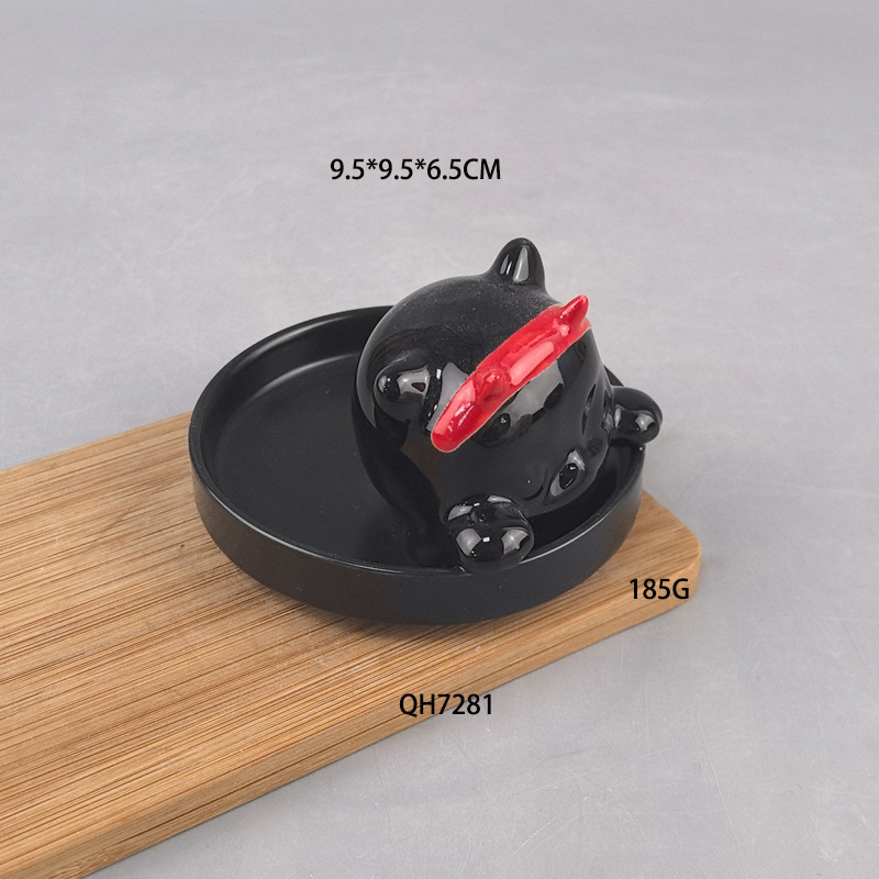 Creatividad transfronteriza de Halloween negro gatito candelabro decoraciones gatito hogar sala de estar decoraciones de escritorio