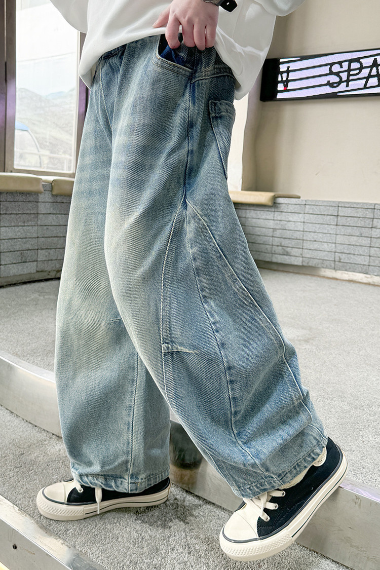 2510 Scimitar Jeans Denim Blue Trousers New Children's Miscellaneous European And American Jeans_voghion.com