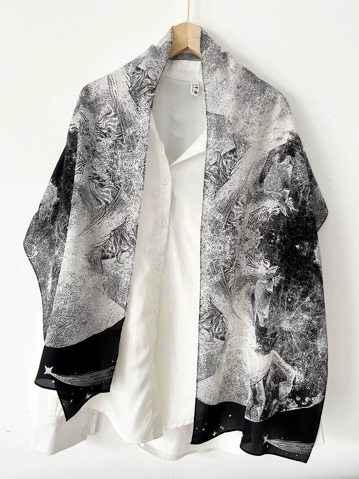 Summer classic silk scarf, neckerchief