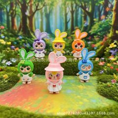 新しいスタイルの赤ちゃん 3 歳ウサギの耳シリーズブラインドボックスフィギュア人形マシンガシャポンアニメトレンディなデスクトップモデル装飾品卸売