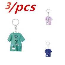 个性新品护士服钥匙扣跨境2D平面亚克力护士节挂件家居节日装饰