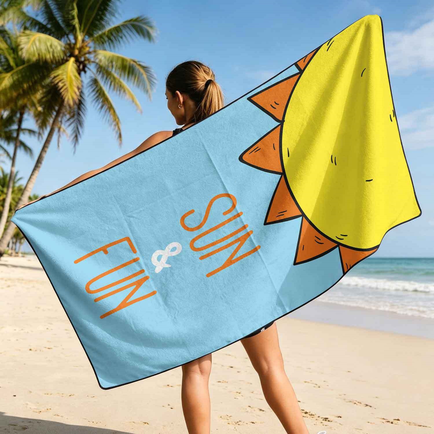 Summer bath towel and car seat cover 2-in-1, ultra-fine fiber outdoor beach and car dual-use universal seat cushion
